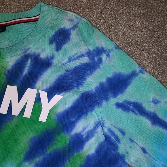 NWT Sz S Tommy Hilfiger Tie-Dye French Terry Dress - Picture 10 of 14